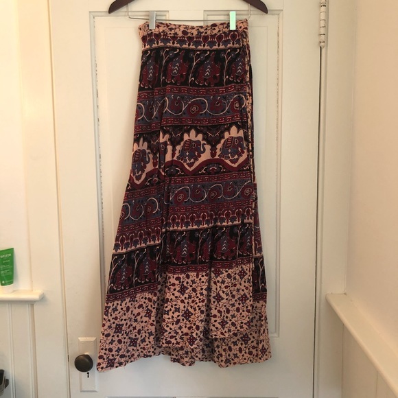 Vintage Indian Block Print Wrap Skirt - Picture 2 of 10